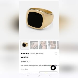 Vitaly Gold and onyx ring size 11